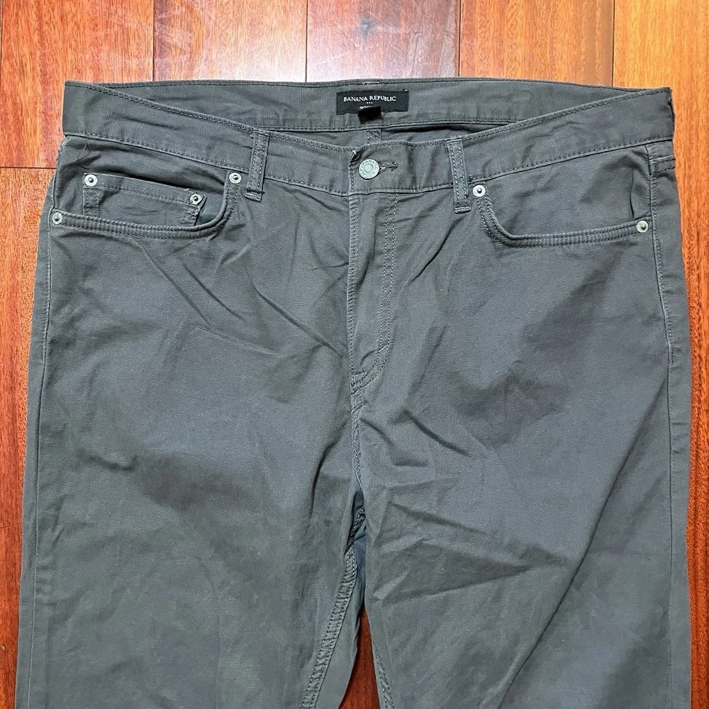 Banana Republic Jeans Mens 38x29 Gray Skinny Fit Stretch Casual Workwear Preppy